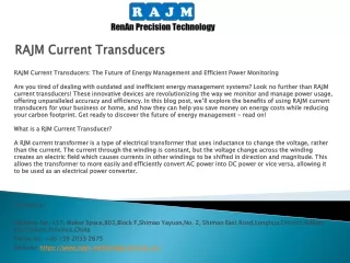 RAJM Current Transducers