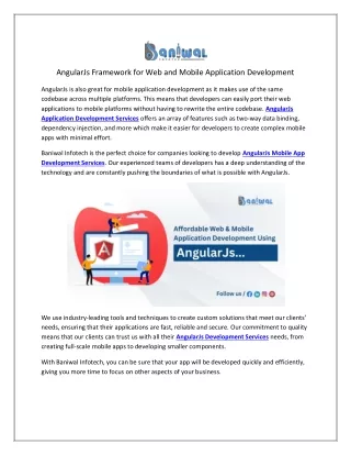 angularjs framework for web and mobile