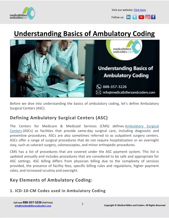 PPT - Understanding Basics Of Ambulatory Coding PowerPoint Presentation ...