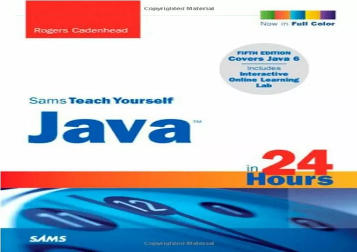download pdf sams teach yourself java in 24 hours