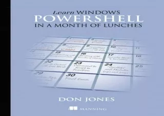 [?DOWNLOAD PDF?] Learn Windows PowerShell in a Month of Lunches android