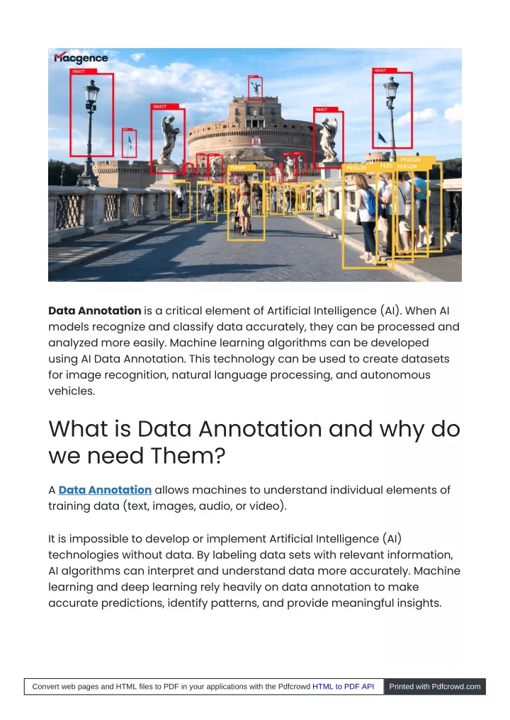 data annotation is a critical element