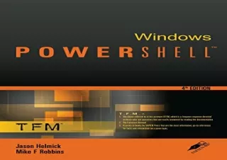 ?(PDF BOOK)? Windows PowerShell: TFM ipad