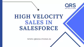 high velocity sales in salesforce