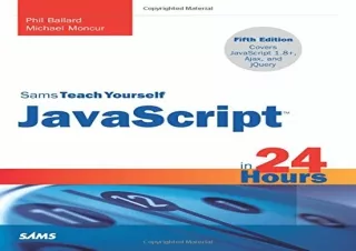 [?DOWNLOAD PDF?] JavaScript in 24 Hours, Sams Teach Yourself (5th Edition) (Sams