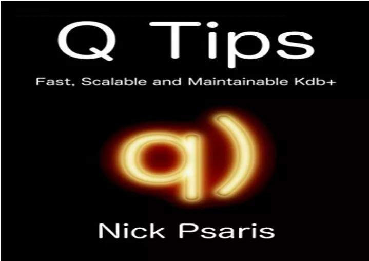pdf q tips fast scalable and maintainable