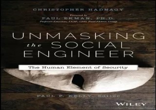 [READ PDF] Unmasking the Social Engineer: The Human Element of Security ipad