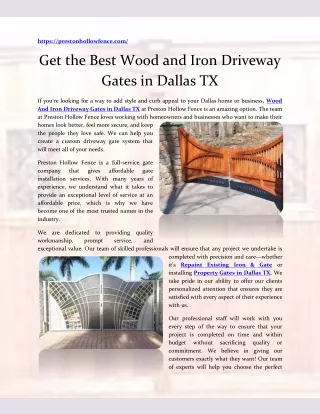 https prestonhollowfence com