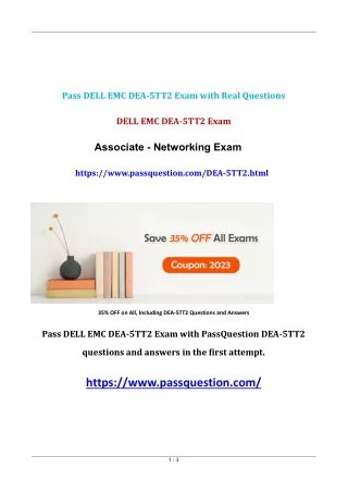 pass dell emc dea 5tt2 exam with real questions