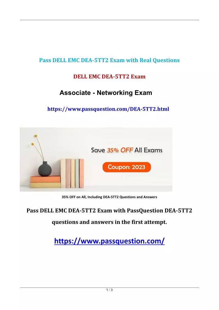 pass dell emc dea 5tt2 exam with real questions