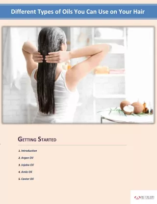 Which oils can be applied to hair?