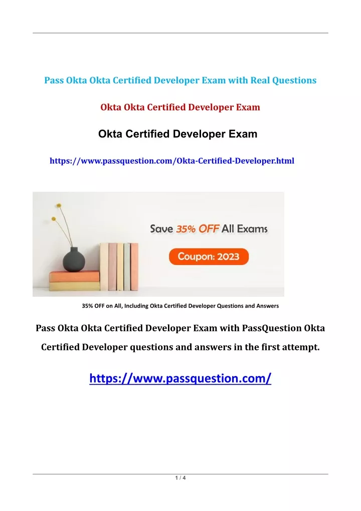 pass okta okta certified developer exam with real