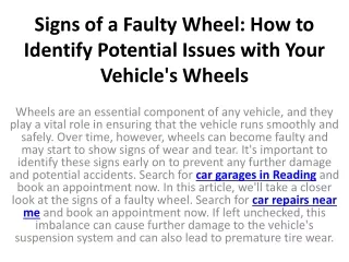 signs of a faulty wheel how to identify potential issues with your vehicle s wheels