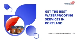 Get The Best Waterproofing Services in Portland