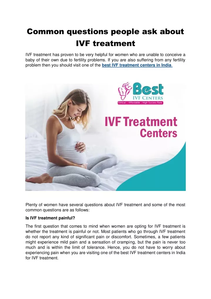 common questions people ask about ivf treatment