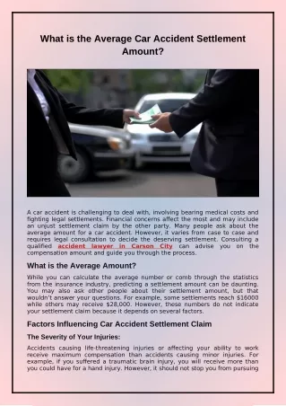 What is the Average Car Accident Settlement Amount