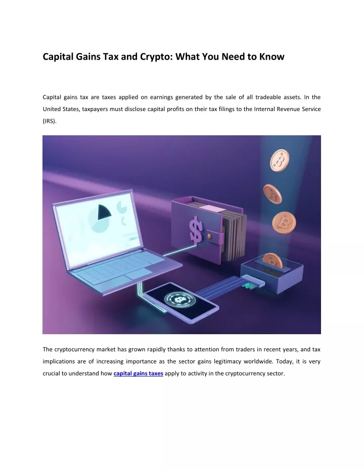 capital gains tax and crypto what you need to know
