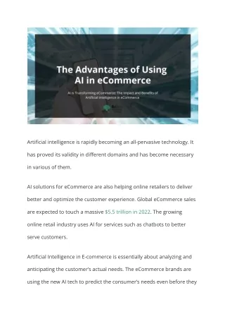 artificial intelligence is rapidly becoming