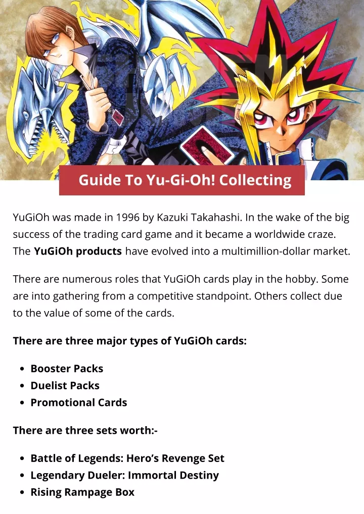 guide to yu gi oh collecting