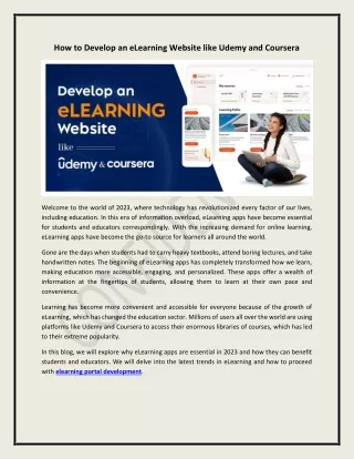 How to Develop an eLearning Website like Udemy and Coursera?