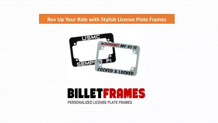 rev up your ride with stylish license plate frames