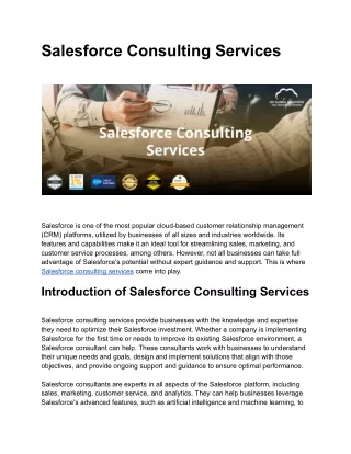 salesforce consulting services