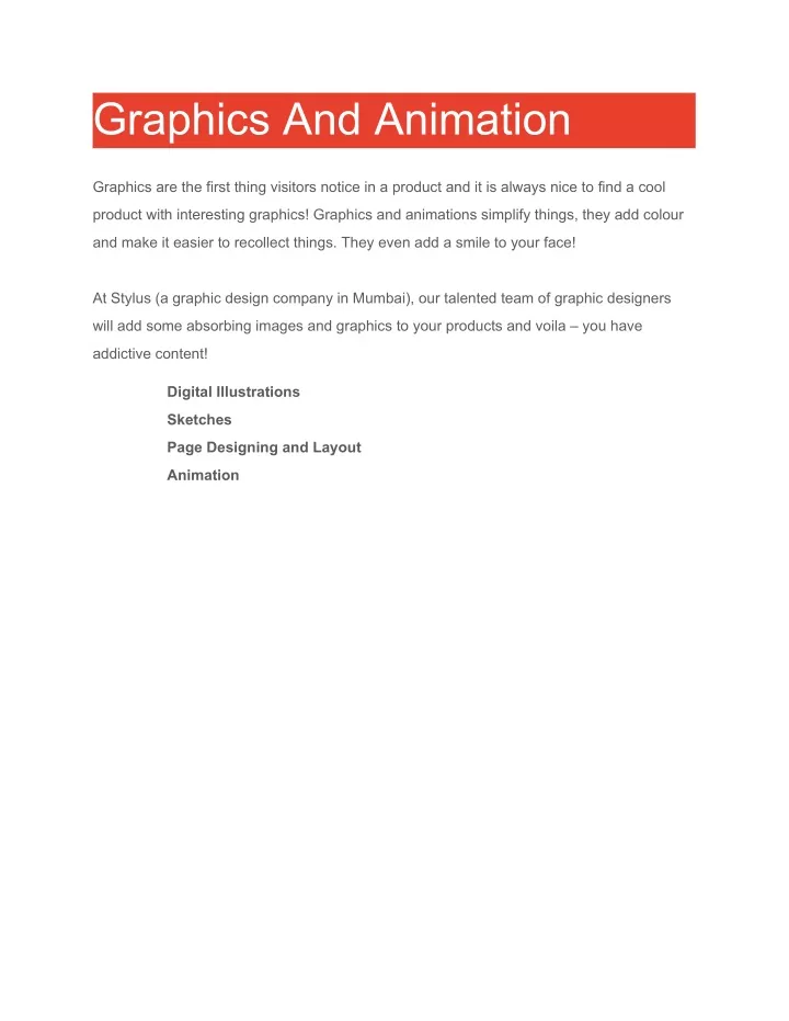 graphics and animation