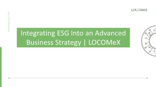 AI-Driven ESG Reporting Software | LOCOMeX