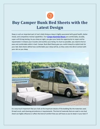Buy Camper Bunk Bed Sheets with the Latest Design