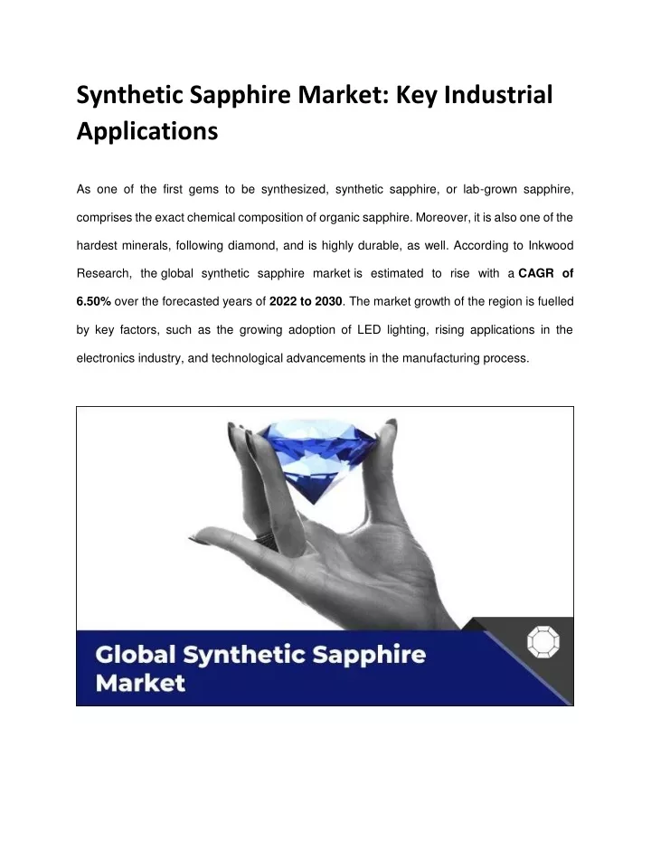 synthetic sapphire market key industrial