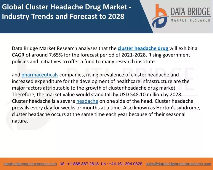 global cluster headache drug market industry