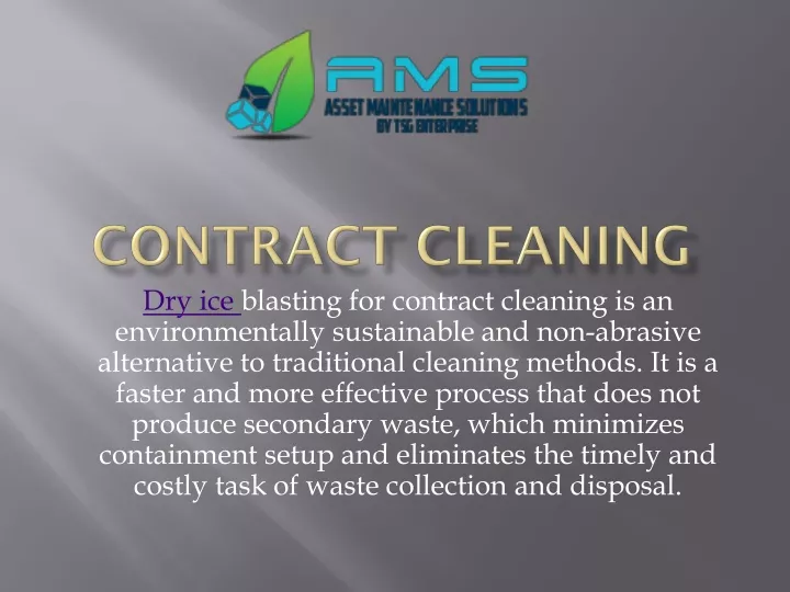 PPT - Contract Cleaning ppt1 PowerPoint Presentation, free download ...