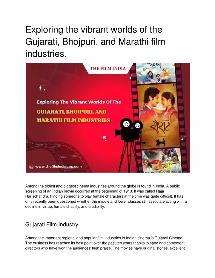 exploring the vibrant worlds of the gujarati bhojpuri and marathi film industries