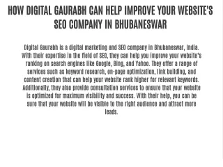 how digital gaurabh can help improve your website