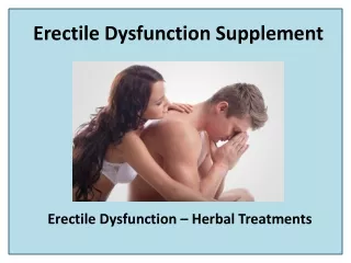 erectile dysfunction supplement