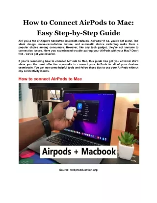 How to Connect AirPods to Mac Easy Step-by-Step Guide