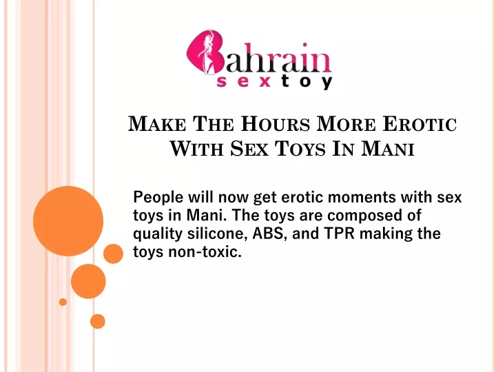 make the hours more erotic with sex toys in mani