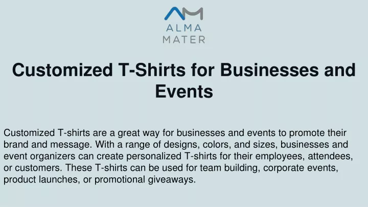 customized t shirts for businesses and events