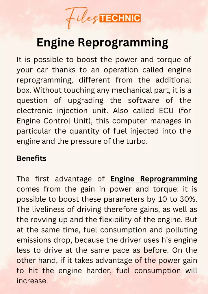 engine reprogramming