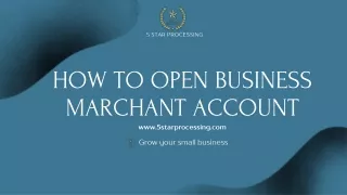 How to open business merchant account