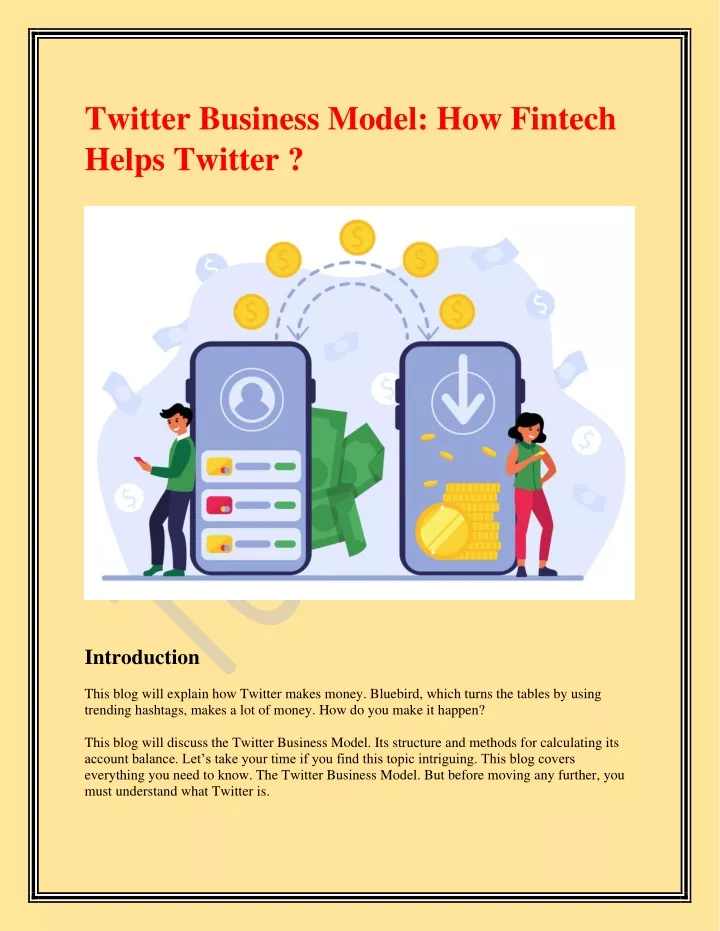 twitter business model how fintech helps twitter