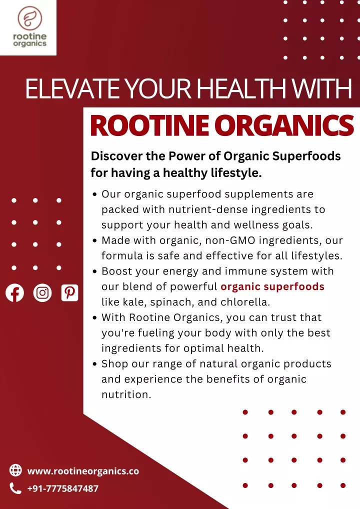 elevate your health with rootine organics