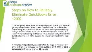 steps on how to reliably eliminate quickbooks error 12002