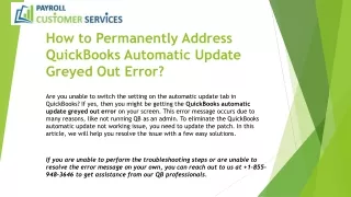 how to permanently address quickbooks automatic update greyed out error