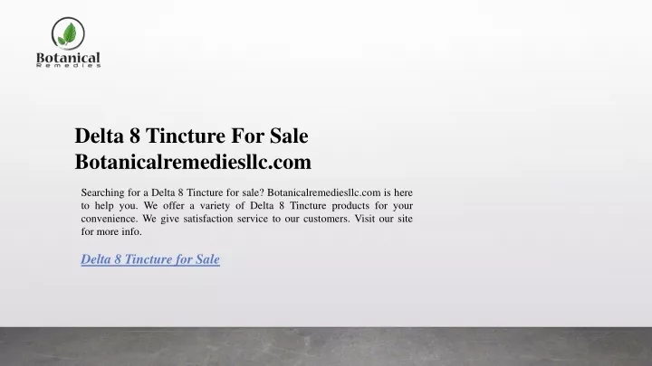 delta 8 tincture for sale botanicalremediesllc com