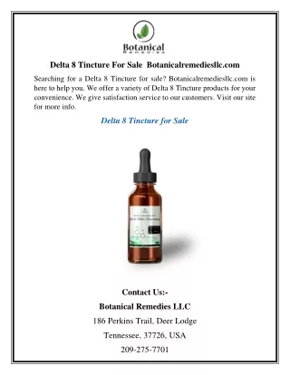 delta 8 tincture for sale botanicalremediesllc com
