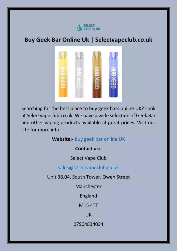 buy geek bar online uk selectvapeclub co uk