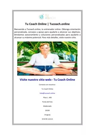 Tu Coach Online  Tucoach.online