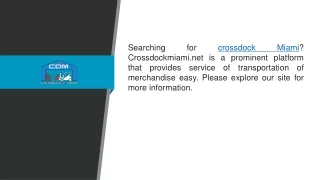 searching for crossdock miami crossdockmiami