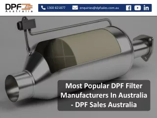 Most Popular DPF Filter Manufacturers In Australia - DPF Sales Australia